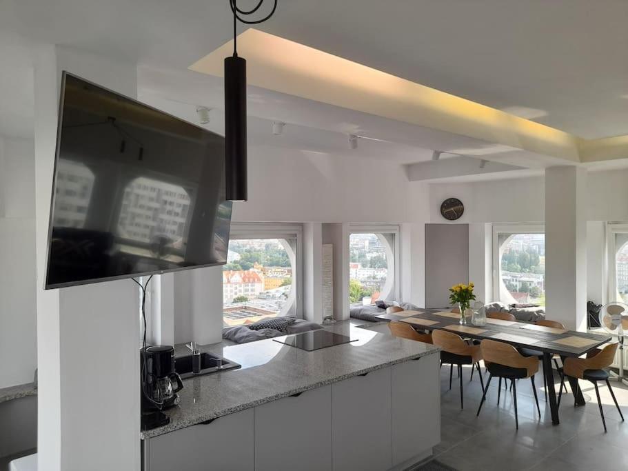 100M2 Penthouse On Top Of The City 1000Mb/S, Airc. 브로츠와프 외부 사진